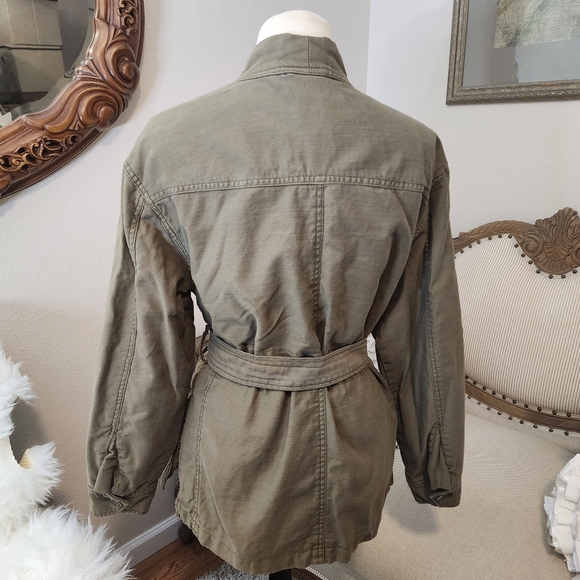 Free People Olive Green Cargo Jacket - Picture 4 of 11